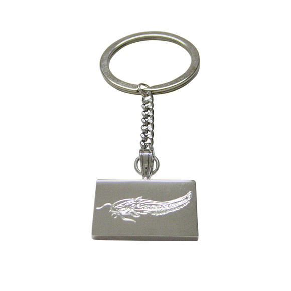 Silver Toned Etched Iconic Statue of Liberty Business Card Holder